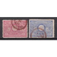 19.J. Япония. Серебряная свадьба императорской пары. 1894 г. Полная серия. Mi.##69-70.