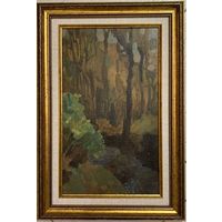 Волков А.В Этюд, 1960г. Картон, масло.Размер 22х37 см.
