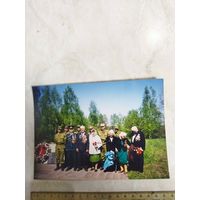 Фотография. Ветераны ВОВ с военнослужащими. Беларусь.1997 год. Награды. Униформа.