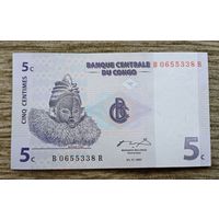 Werty71 Конго 5 сантимов 1997 UNC банкнота