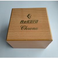 Коробка деревянная от часов Rekord Сhrono.