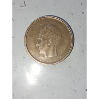 20 франков 1980 года Бельгия. Король Бодуэн 1. Надпись на французском-"BELGIQUE." Красивая монета!