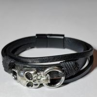 Браслет кожаный "Череп"