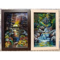 Авторские картины, двп в рамке со стеклом