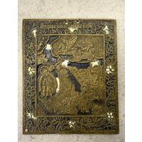 ИКОНА с эмалями.Огненное восхождение пророка Илии. Распродажа коллекции!!!