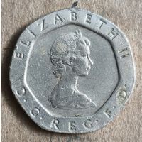 Великобритания 20 пенсов, 1982 г.,  KM# 931