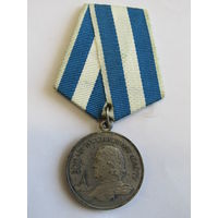 Нагрудный знак. Медаль "300 лет Российскому Флоту". ЛМД". Военно-морской флот. МООВ Российская Федерация. м