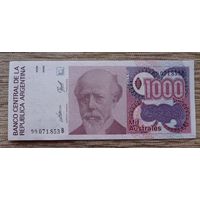 Werty71 Аргентина 1000 аустралей 1988 -1990 UNC банкнота