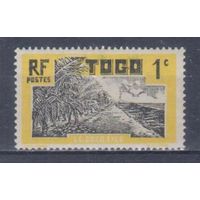 [927] Французские колонии. Того 1924. Плантация кокосовых пальм.1с. МН