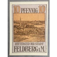 Нотгельд Фельдберг 10 пфеннигов 1922 год. Веймарская республика.