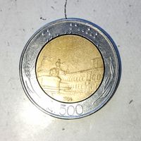 500 лир 1984 года Италия. Итальянская Республика. Красивая монета!