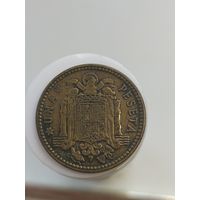 1 песета Испания 1953 года в звезде 1962? лот 45