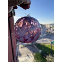 Стеклянный елочный шар ручной работы. Италия (Мурано). Арт 2880