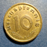 Германия 3 рейх 10 рейхспфеннигов 1939 год
