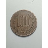 Чили 100 песо 1998 года .