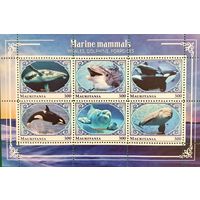 Мавритания 2018. Киты и дельфины. Малый лист