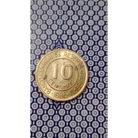 Перу 10 сентимо 1986