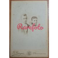 1890-е Кабинет-портрет молодая пара фото типажи ретро фотограф Бюргер СПБ