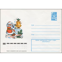 Художественный маркированный конверт СССР N 12966 (24.07.1978) С Новым годом!