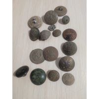 Лот старинных пуговиц.