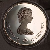 10 дол 1975 (1,5 унц. великолепного серебра), Канада "Бег с препятствиями", небольшой тираж!