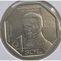 Перу 1 соль 2022 г. Мануэль Лоренсо де Видаурре. В холдере