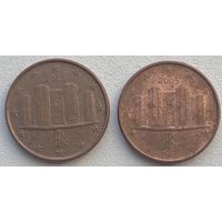 Италия 1 евроцент 2005 г. Цена за 1 шт.