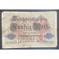 Банкнота 50 марок 1914 год. Германская империя.