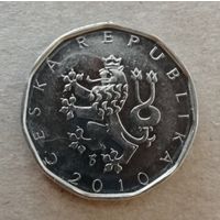 Чехия 2 крона, 2010 г., KM# 9  ю