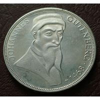 Германия 5 марок, 1968 500 лет со дня смерти Иоганна Гутенберга   ( 1-11-2 )