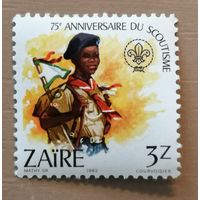 Марка Заир, Конго, 75-я годовщина скаутского движения, 1982 г