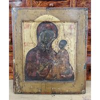 Икона старинная "Тихвинская пресвятая Богородица"