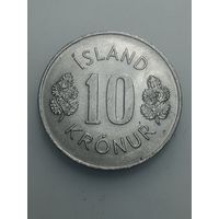 Исландия 10 крон  1973  года .