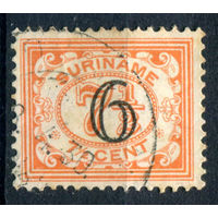 Нидерландские колонии - Суринам - 1930г. - надпечатка 6 с на 7 1/2 с - 1 марка - полная серия, гашёная [Mi 151]. #3-WB-79-A-1