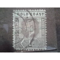 Золотой берег, колония Англии, 1913. Король Георг V, 1s. Mi-2,20 евро гаш.