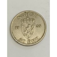 Норвегия 50 оре 1955