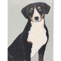 Лисовский А.С "Собачка", 2026г. Холст, акрил. Размер 40х30 см.