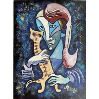 Панно на картоне акрил