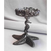 Подсвечник Море Морской конёк Серебрение