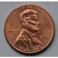 США, 1 цент 2018 г.