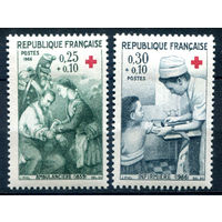 Франция - 1966г. - Красный Крест - 2 марки - полная серия, MH [Mi 1568-1569]. #2-Fr-47-A-2