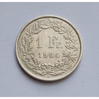 1 франк. 1964г. 835пр., Швейцария.