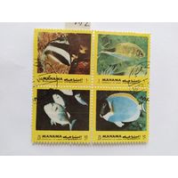 ОАЭ 1972 кв/бл рыбы