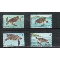 Питкерн-1986 (Мих.274-277) , ** , Морская фауна,Черепахи (полная серия)