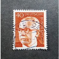 Марка Германия 1970 год Густав Хайнеман