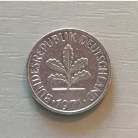 Германия 10 пфеннигов 1971 г., отметка мд "J" Гамбург, KM# 108