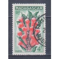 [280] Французские колонии. Мадагаскар 1957. Флора.Цветы. Гашеная марка.
