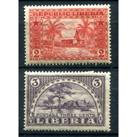Либерия - 1914г. - ландшафты - 2 марки - полная серия, MH с потрескавшимся клеем [Mi 126-127]. #4-W1-127-A-1