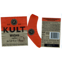 Этикетка пива KULT ПЗ Крыница б/у СК783