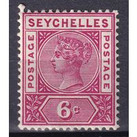 64.BrKSe. Великобритания. Колонии. Сейшельские острова. Виктория. Стандарт. 6C. 1900 г. Mi.#21.